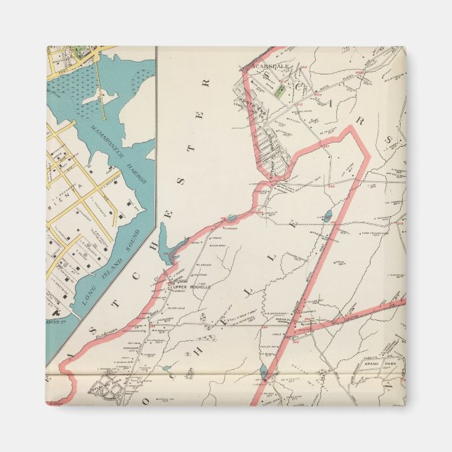 Imán Scarsdale, New Rochelle, ciudades de Mamaroneck (Frente)