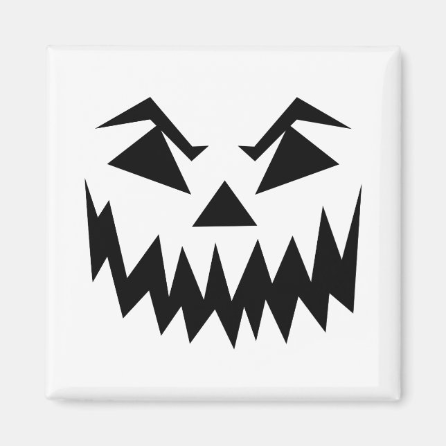 Imán Scary Face Halloween White (Frente)