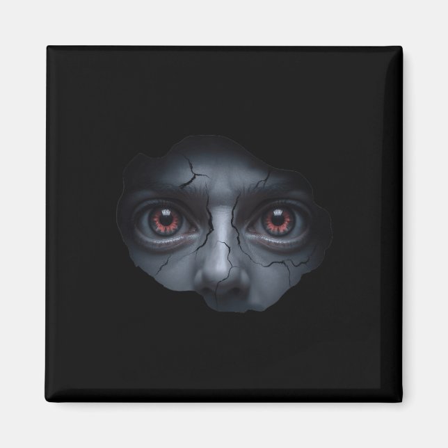 Imán Scary Face Peeking - Gracioso horror de ilusión es (Frente)