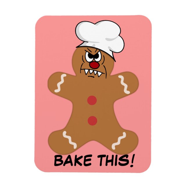 Imán Scary Gingerbread Man Cookie (Vertical)