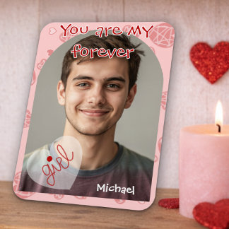 Imán Scattered Red Hearts Valentine Card