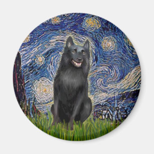 Imán Schipperke 5 - Noche estrellada