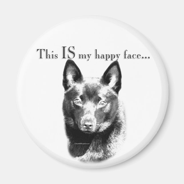 Imán Schipperke Happy Face (Frente)