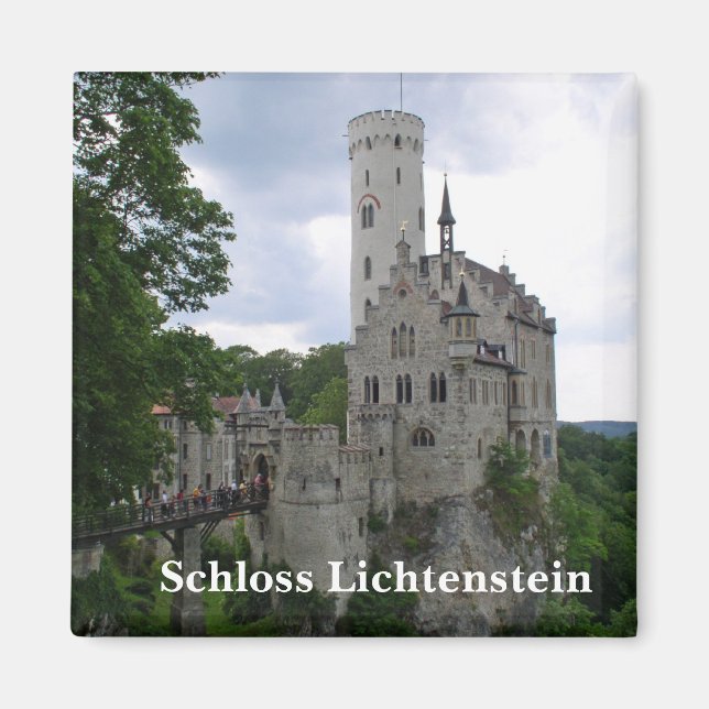 Imán Schloss Lichtenstein Magnet (Frente)