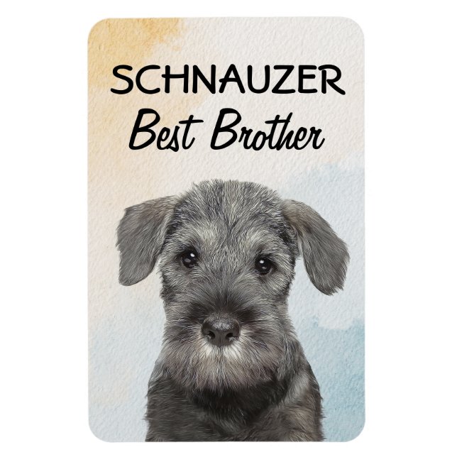 Imán Schnauzer Best Brother Magnet (Vertical)