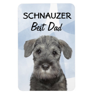 Imán Schnauzer Best Dad Magnet