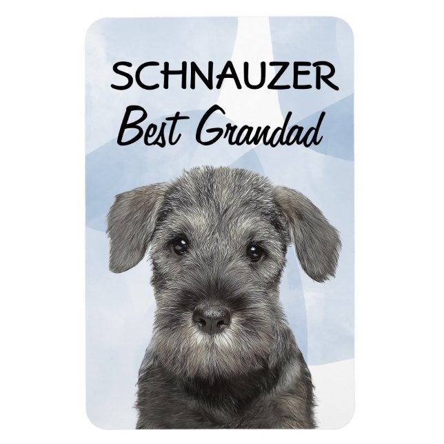 Imán Schnauzer Best Grandad Magnet (Vertical)
