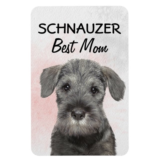 Imán Schnauzer Best Mom Magnet (Vertical)