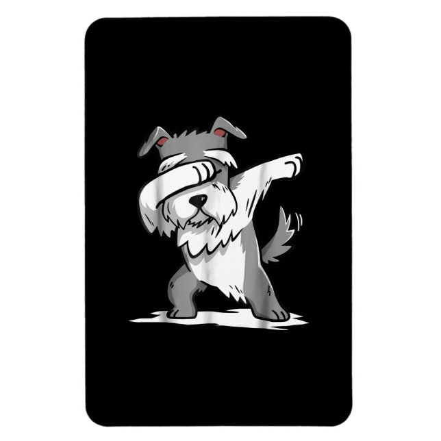 Imán Schnauzer Cute Dabbing Funny Dab Dance Gift (Vertical)
