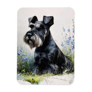 Imán Schnauzer Flexible Acuarela