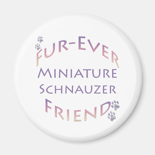 Imán Schnauzer Furever en miniatura (Frente)