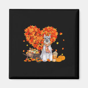 Imán Schnauzer Otumn Tree Fall deja el amor por los per
