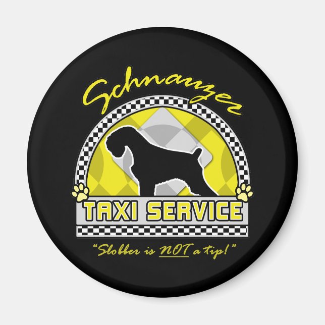 Imán Schnauzer Taxi Service (Frente)