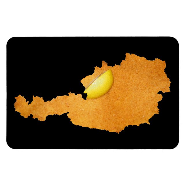 Imán Schnitzel vienés - Mapa De Austria (Horizontal)