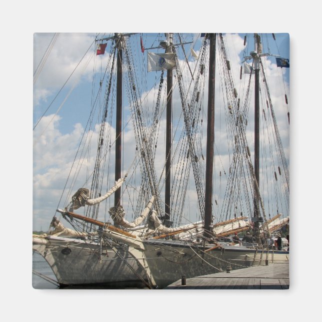 Imán Schooner Square Magnet (Frente)