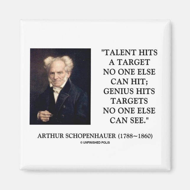Imán Schopenhauer Talent Genius ataca objetivos que nad (Frente)