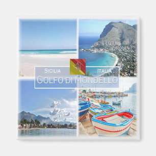 Imán SCL018 MONDELLO GULF, Mosaic, Sicilia, Fridge
