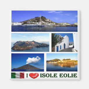 Imán SCL031 ISLAS AEOLIANAS I Love, Sicilia, Fridge