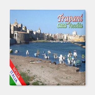Imán SCL057 TRAPANI, casco antiguo, Sicilia,
