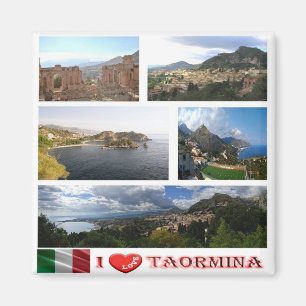 Imán SCL062 TAORMINA I Love - Mosaic - Sicilia - Fridge