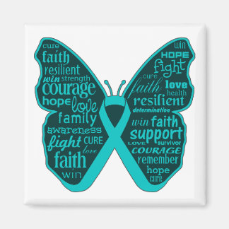 Imán Scleroderma Awareness Butterfly Ribbon