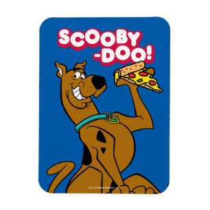 Imán Scooby-Doo con la rebanada de la pizza