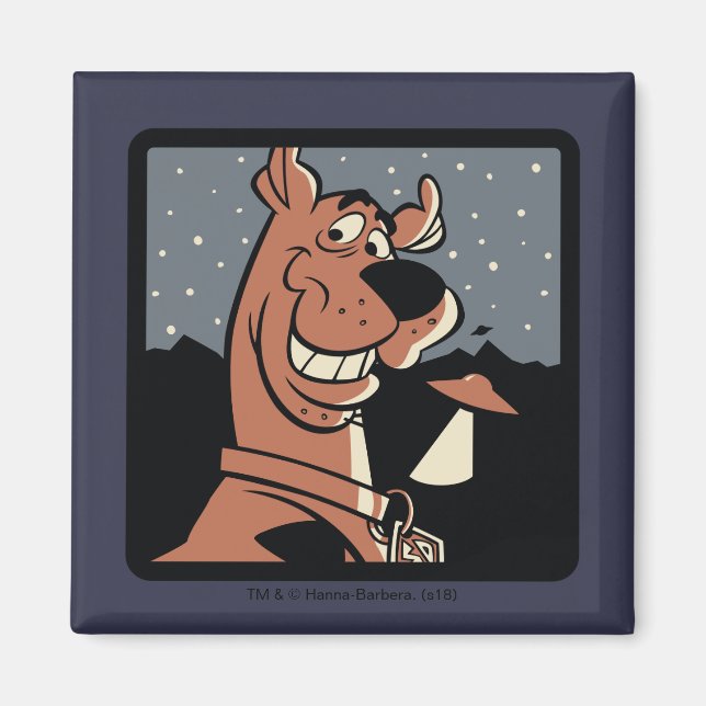 Imán Scooby-Doo con OVNI (Frente)