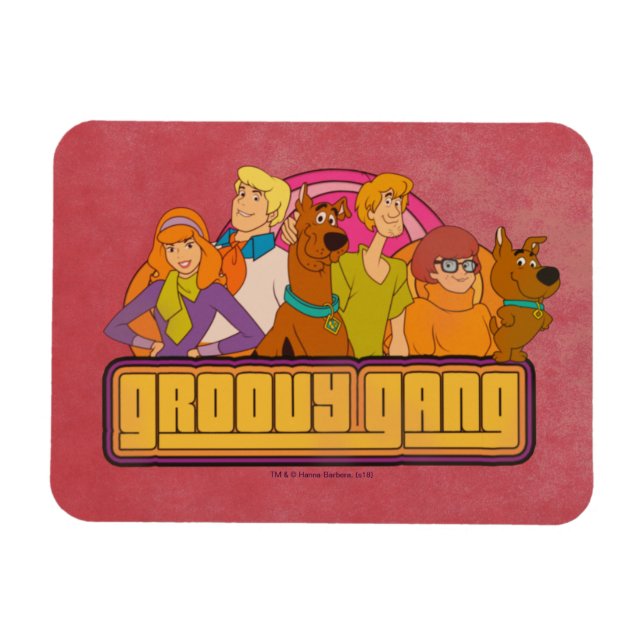 Imán Scooby-Doo | Gráfico retro Personalizado "Groovy G (Horizontal)