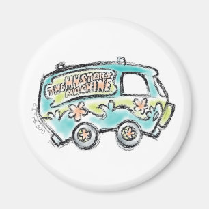 Imán Scooby-Doo   Mystery Machine Sketch