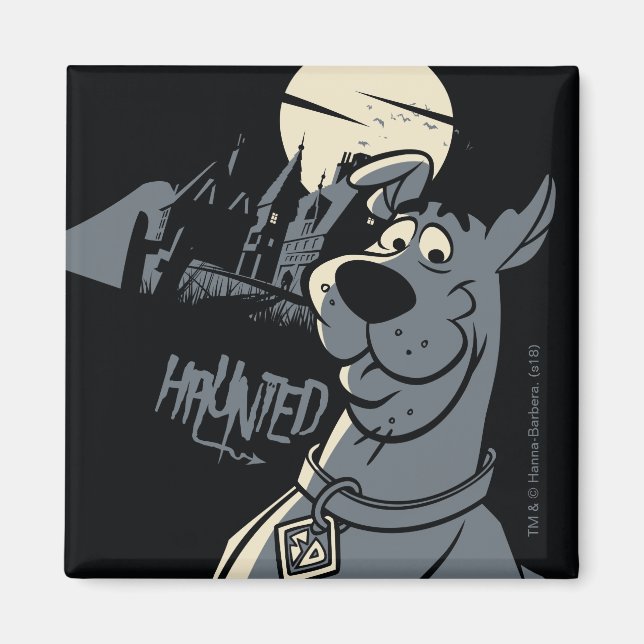 Imán Scooby-Doo Noir Obstaculizado Gráfico de la mansió (Frente)