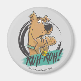 Imán Scooby-Doo "¡Ruh Roh!" Esbozo de marcadores