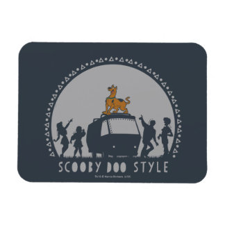 Imán Scooby-Doo Style Tribal Van Silhouette