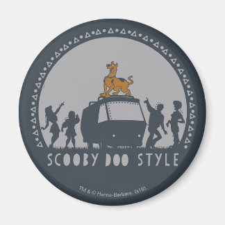 Imán Scooby-Doo Style Tribal Van Silhouette