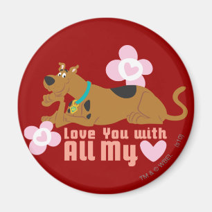 Imán Scooby-Doo "Te amo con todo mi corazón"