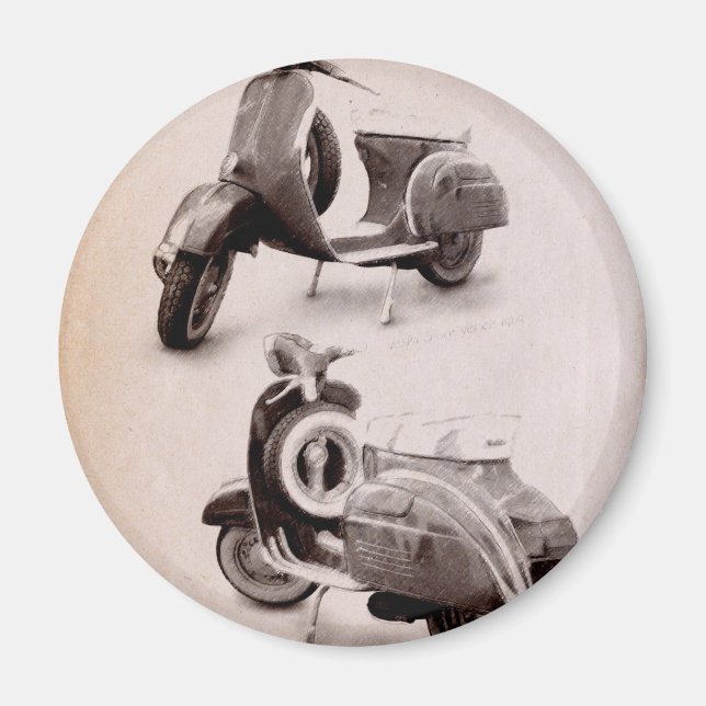 Imán Scooter clásico de 1969 (Frente)