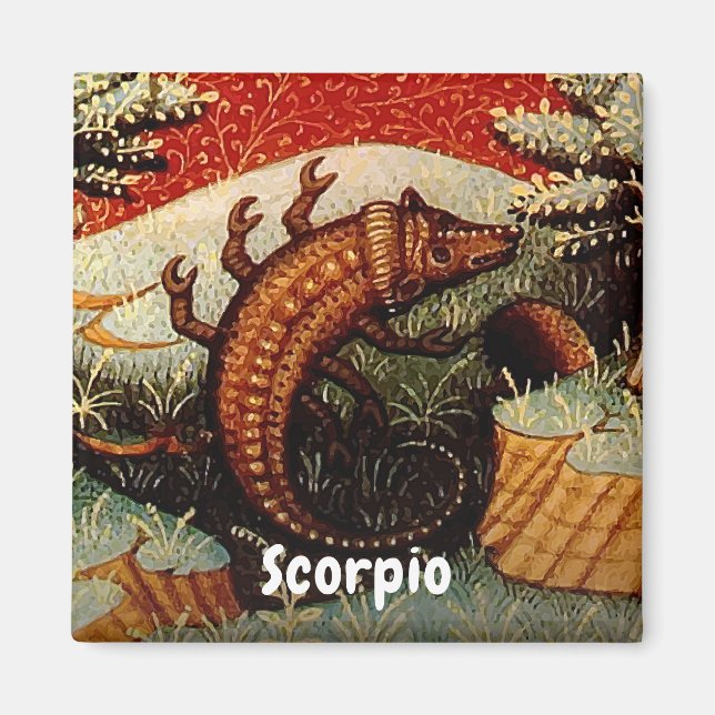 Imán Scorpio, cumpleaños del Rótulo Zodiaco Escorpión (Frente)