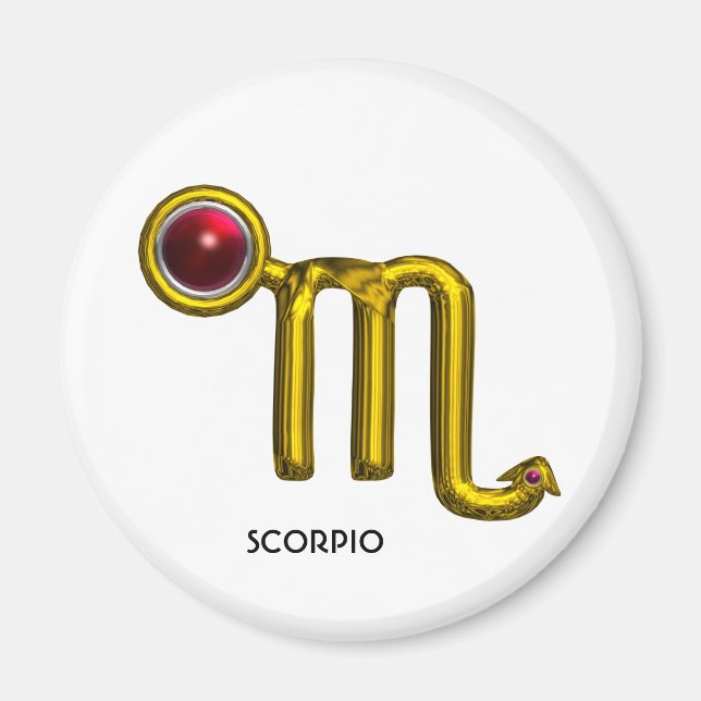 IMÁN SCORPIO / JEWEL DE RÓTULO ZODIACAL ORO (Frente)