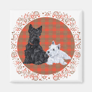Imán Scottie Adulto y Cachorro Westie