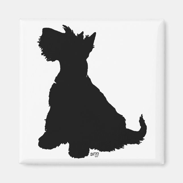 Imán Scottie Dog sentado (Frente)