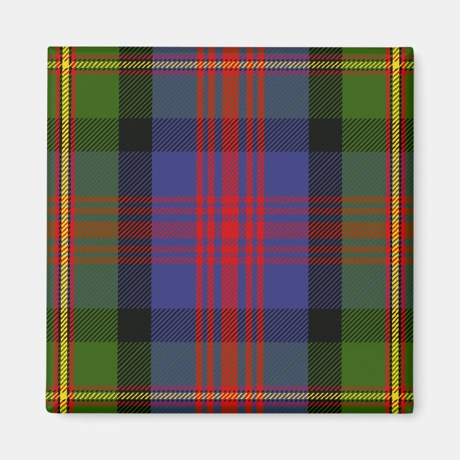 Imán Scottish Clan MacLennan Tartan Plaid (Frente)
