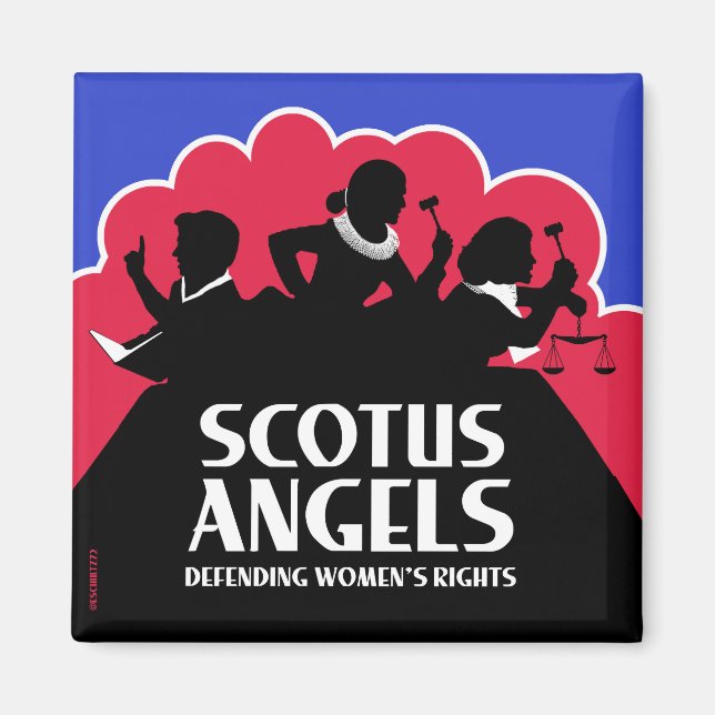 Imán SCOTUS Angels - Edición no violenta (sin armas) (Frente)