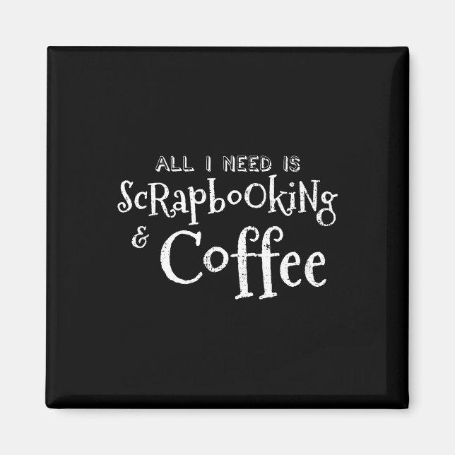 Imán Scrapbooking Coffee Vintage (Frente)