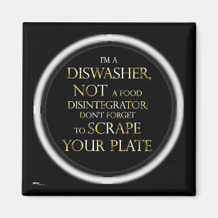 Imán Scrape Your Plate (Lavavajillas) (Efecto Oro)
