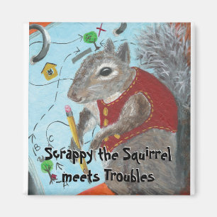 Imán Scrappy the Squirrel Magnet