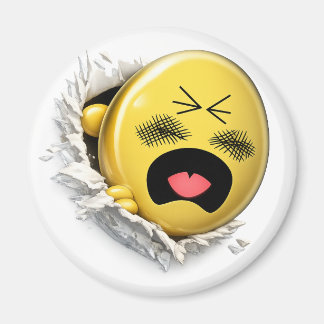 Imán Scratchy 3D Emoji Round Magnet