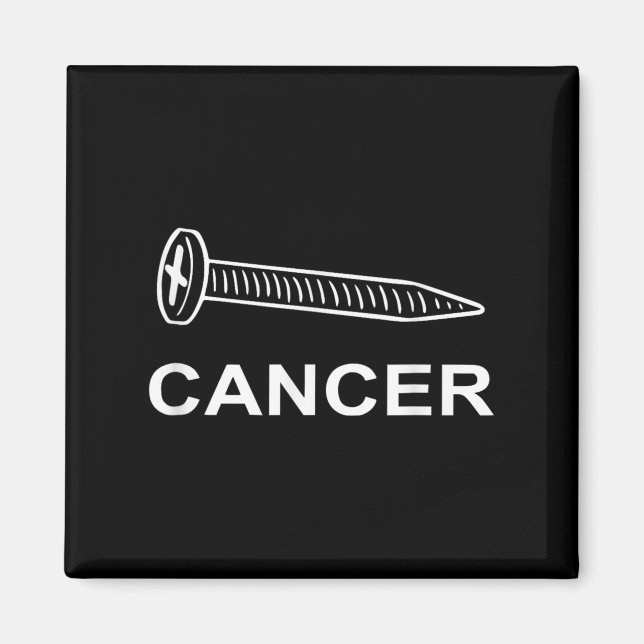 Imán Screw Cancer Cancer Awareness Motivation  (Frente)