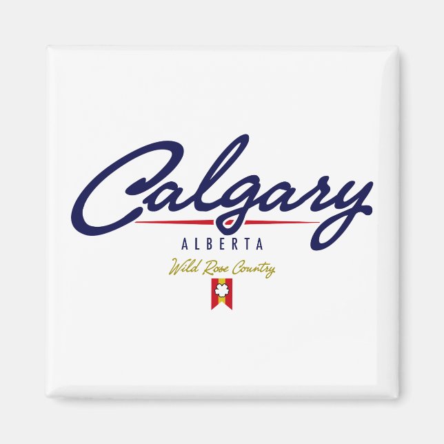 Imán Script de Calgary (Frente)