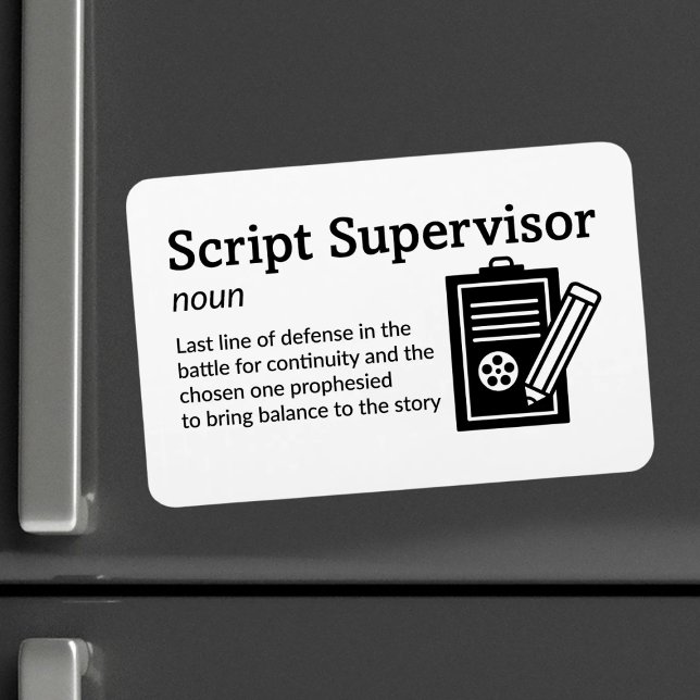 Imán Script Supervisor Definition Set Life 4" x 6" Flex (Subido por el creador)