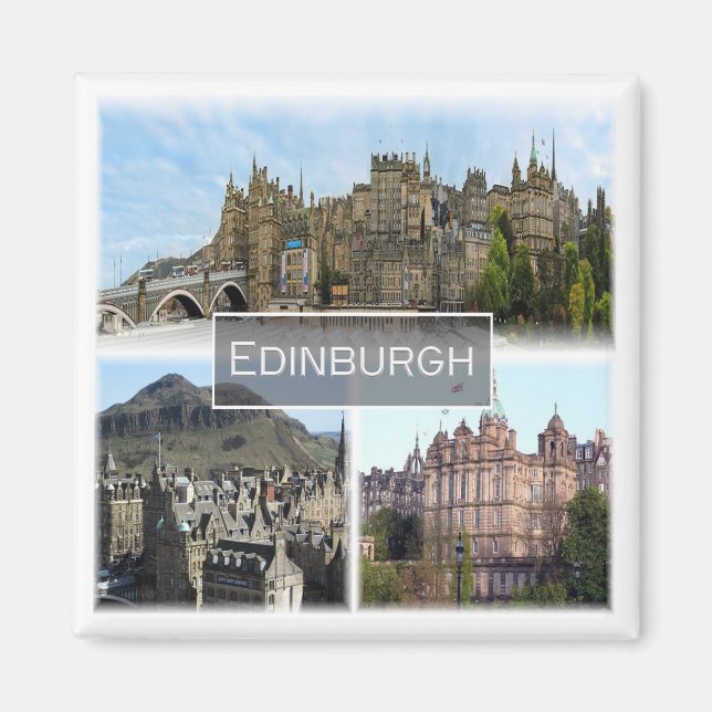 Imán SCT006 EDINBURGH, Escocia, Fridge Magnet (Frente)