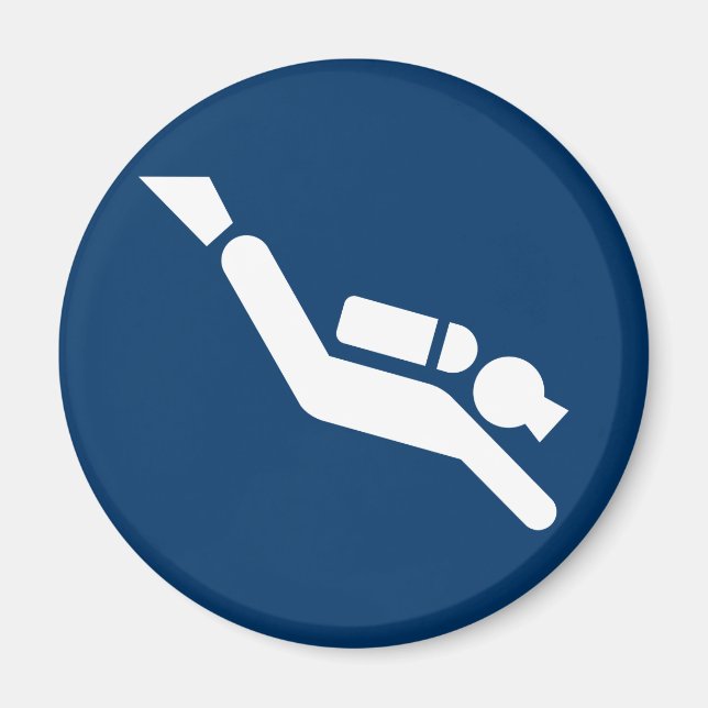 Imán Scuba Diving Symbol Magnet (Frente)